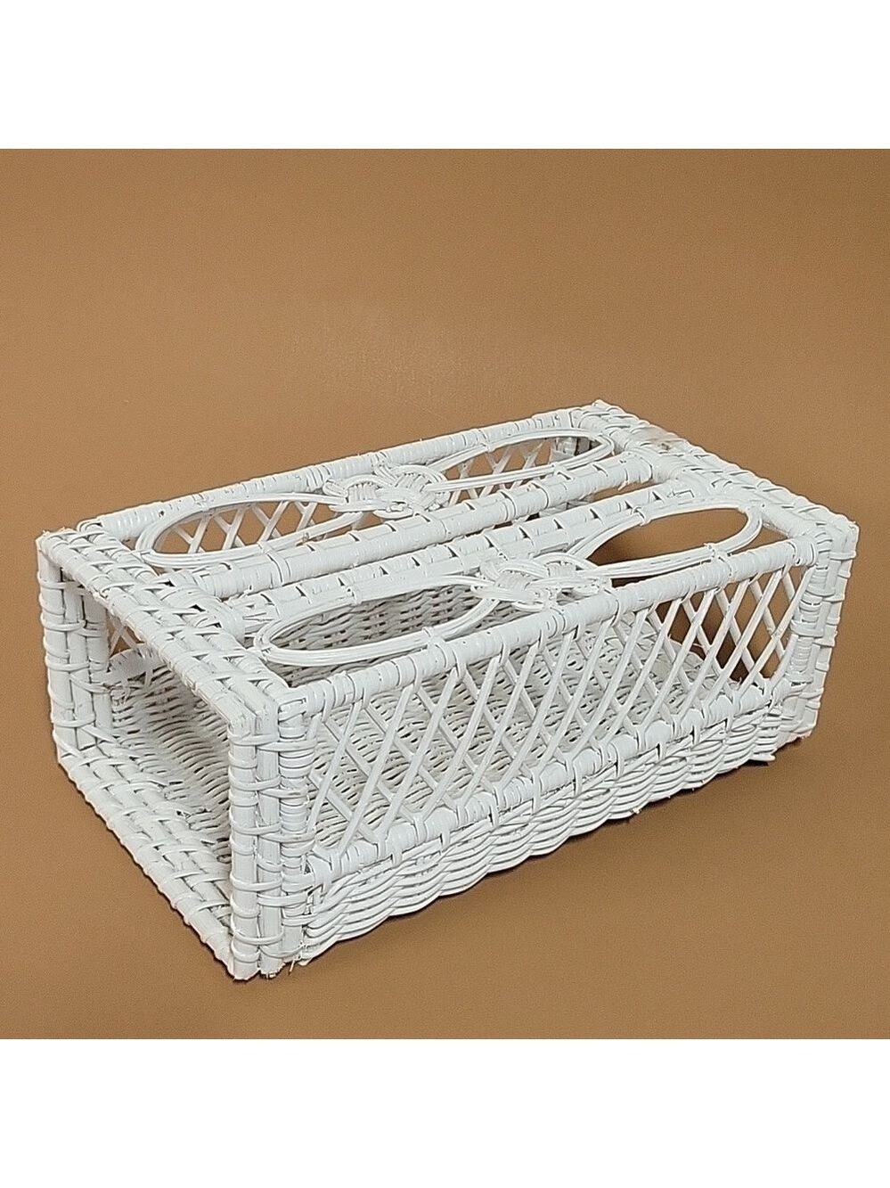 Vintage Wicker Tissue Box Holder/Dispenser
